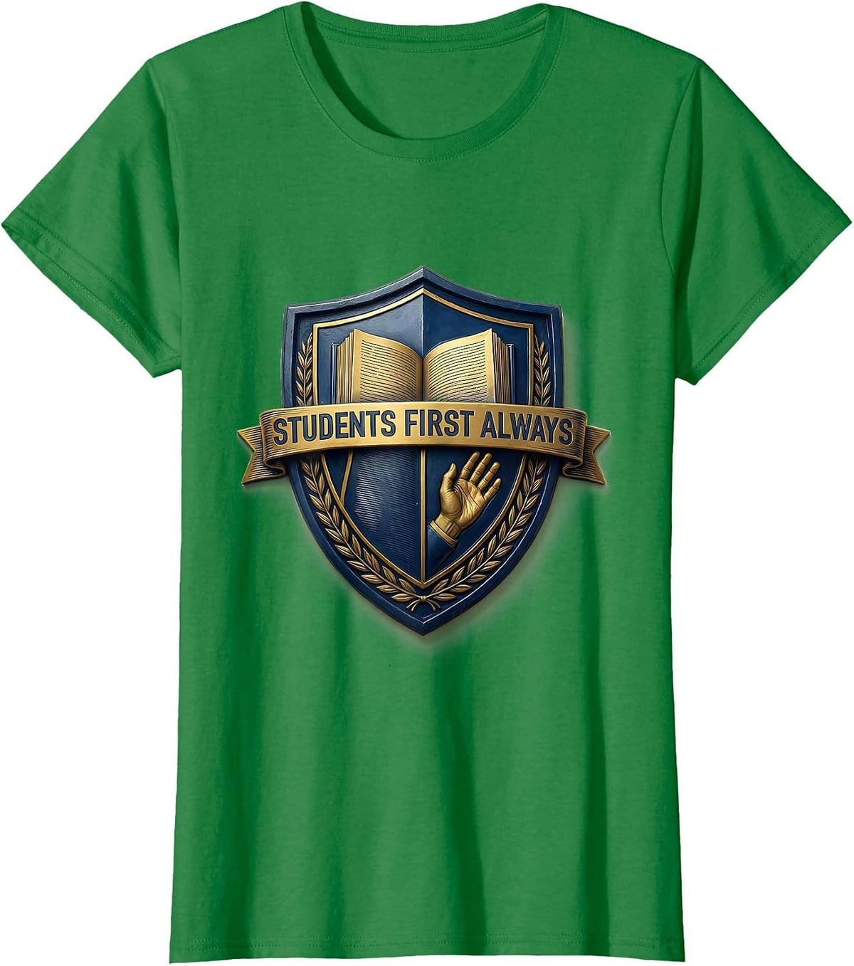 Women's Students First Always School Counselor Design T-Shirt - Kelly Green