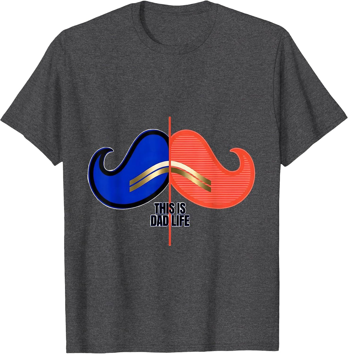 Men's This Is Dad Life Graphic Design T-Shirt - Dark Heather Grey
