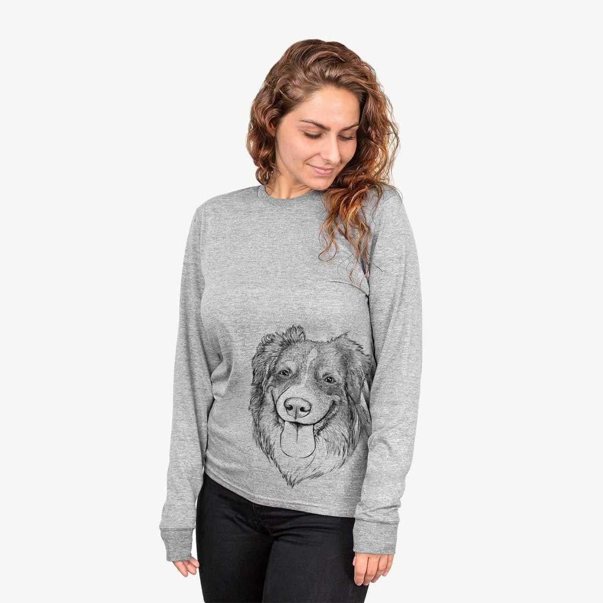 Bare Siena the Australian Shepherd Dog Triblend T-Shirt - size chart