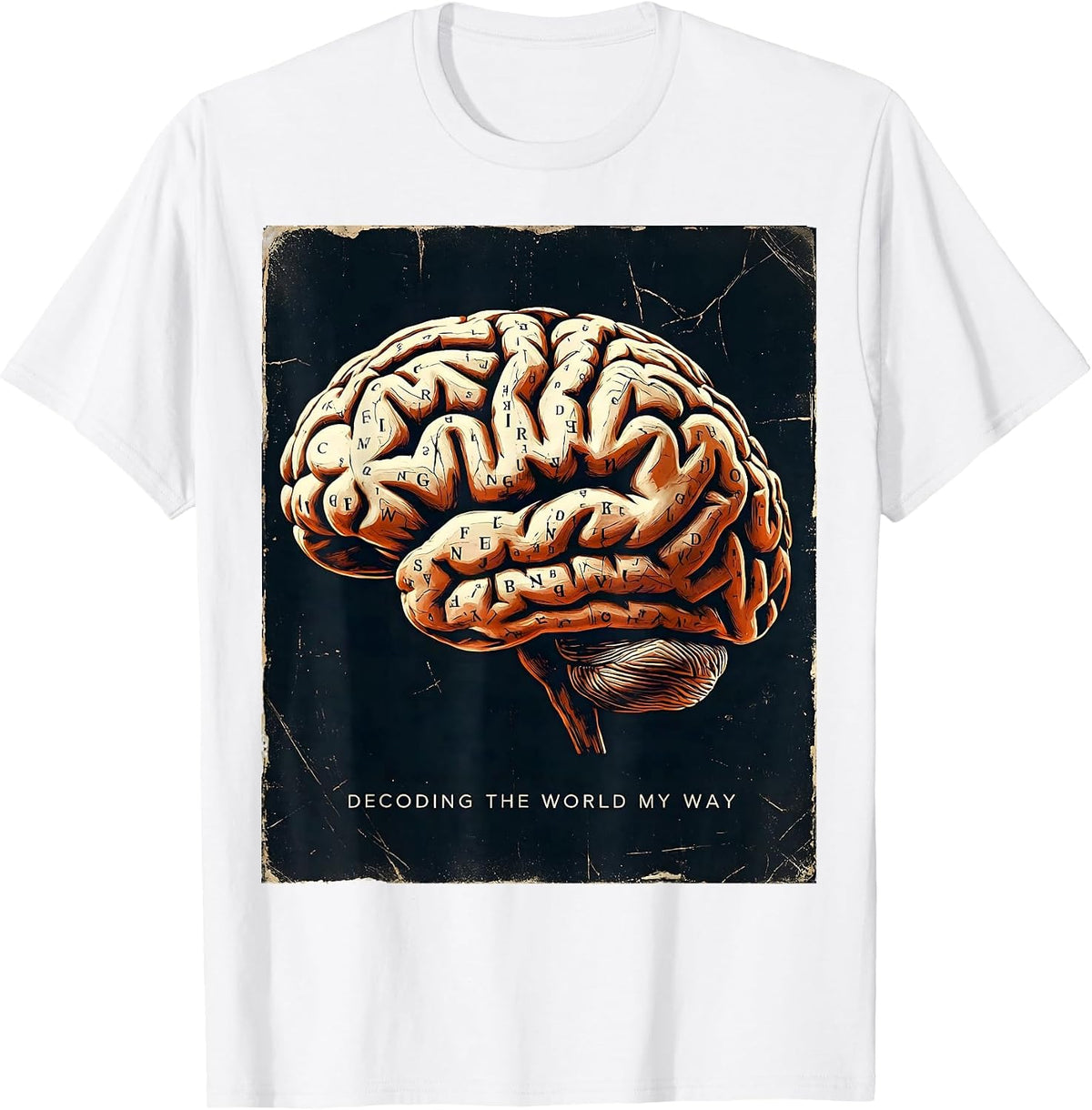 Men's Decoding the World My Way Dyslexia Awareness T-Shirt - White