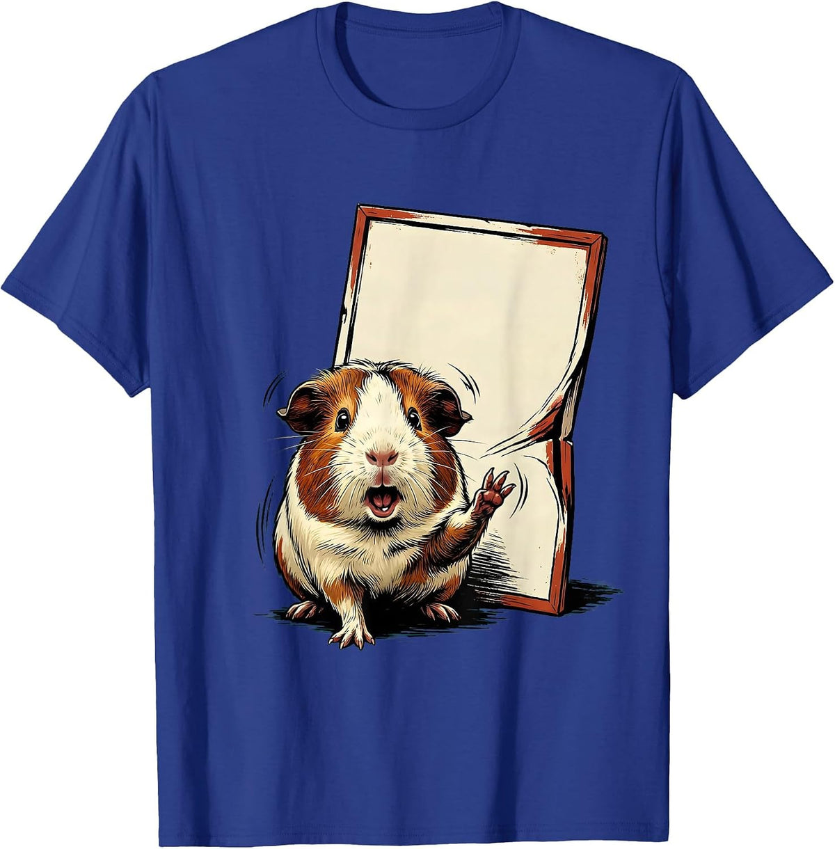 Men's Guinea Pig Showcard Sign Cavy Lover Humor T-Shirt - Royal Blue