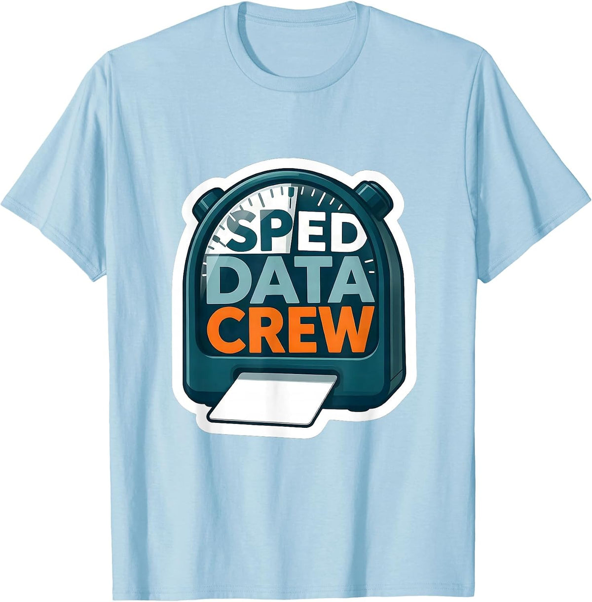 Men's SPED Data Crew Funny Special Education Teacher Crew Pride T-Shirt - Baby Blue
