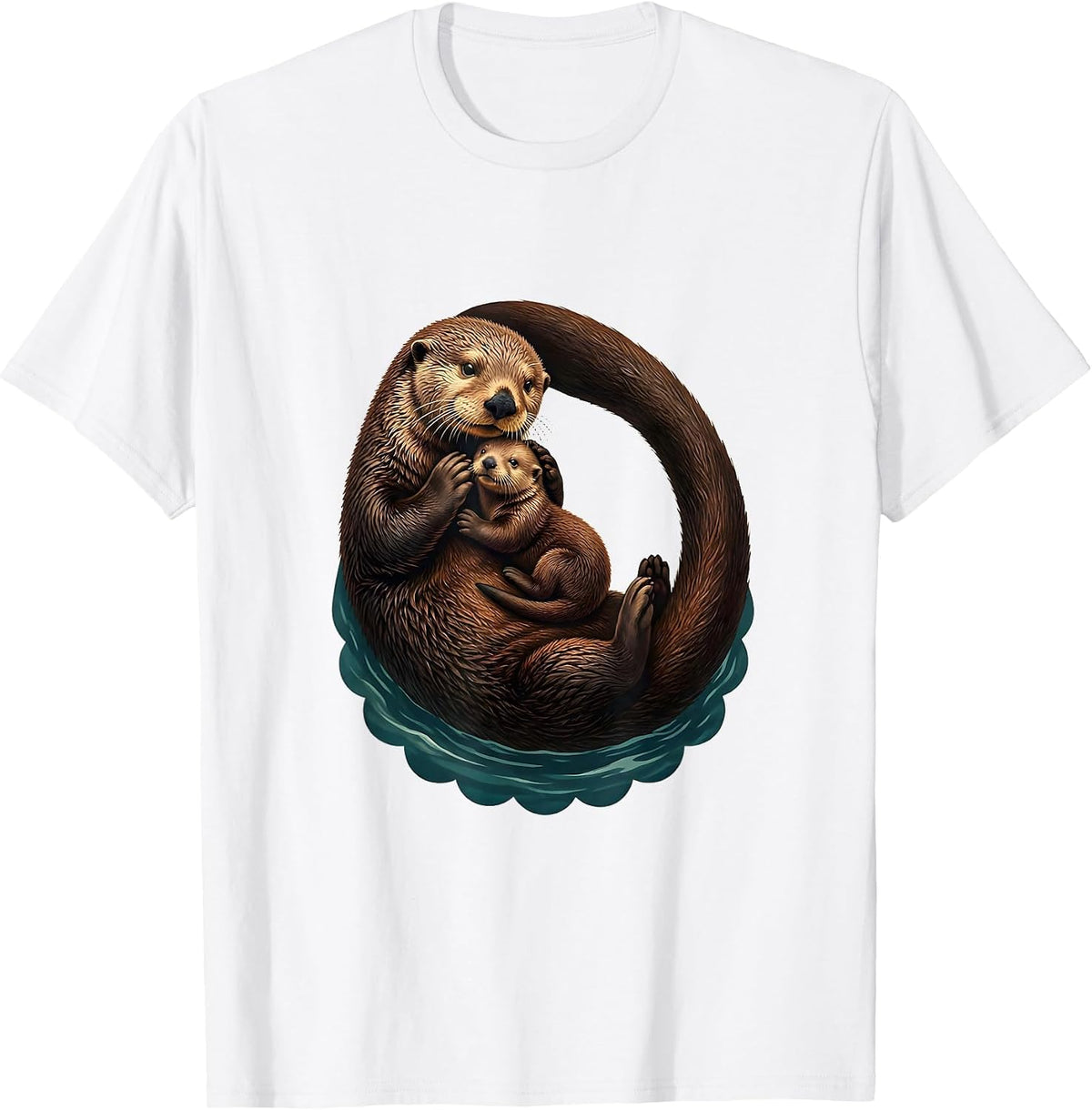 Men's Belly-Up Sea Otter Vintage Otter Lover Gift T-Shirt - White