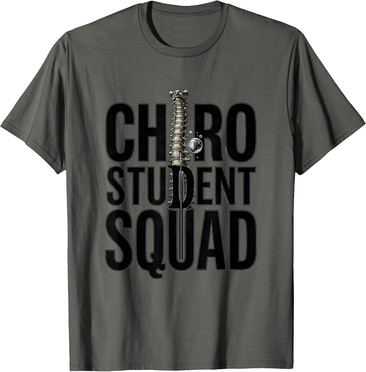 Men's Chiro Student Squad Funny Chiropractic Student Graduation T-Shirt - Asphalt Grey