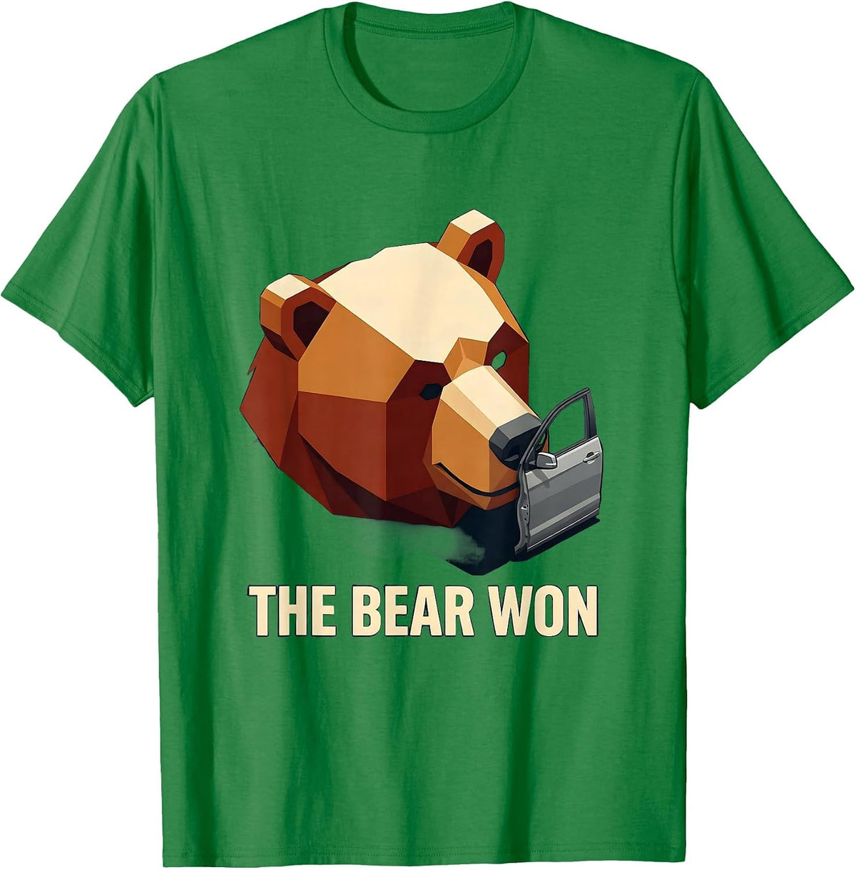 Men's The Bear Won Funny Bear Lover Wildlife Humor T-Shirt - Kelly Green