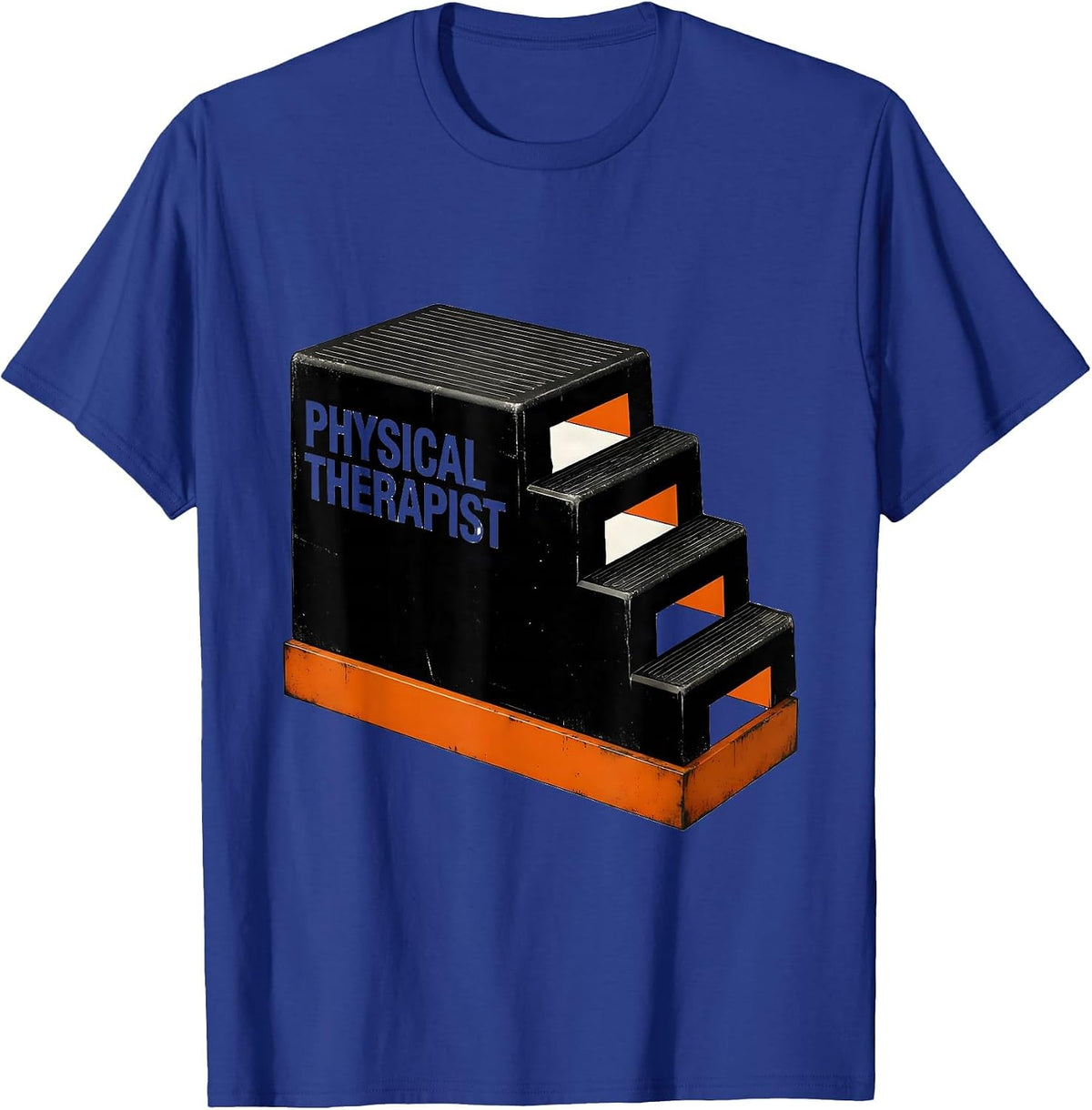 Physical Therapist Brutalist Graphic Occupational Therapy PT T-Shirt - Royal Blue