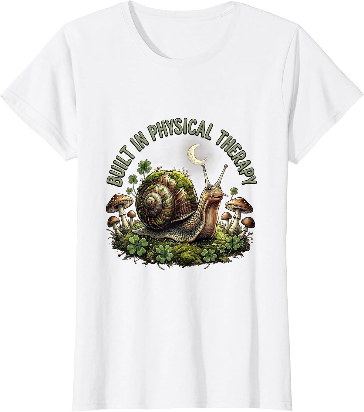 Built In Physical Therapy Funny PT Design T-Shirt - White