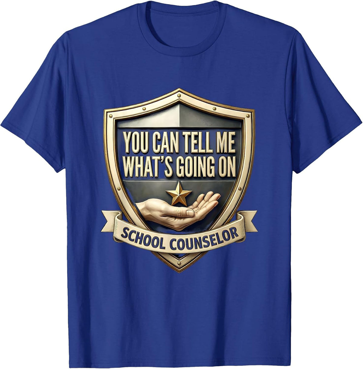 Men's You Can Tell Me What's Going On School Counselor T-Shirt - Royal Blue