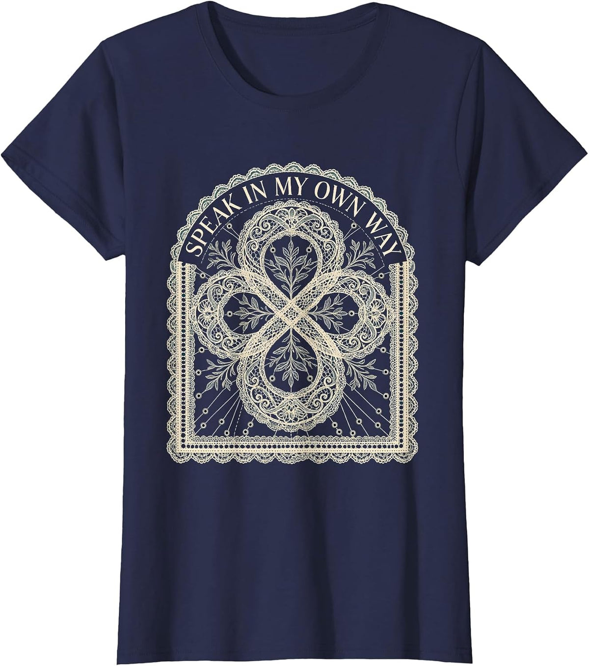 Women's Speak In My Own Way Autism Awareness Design T-Shirt - Navy Blue