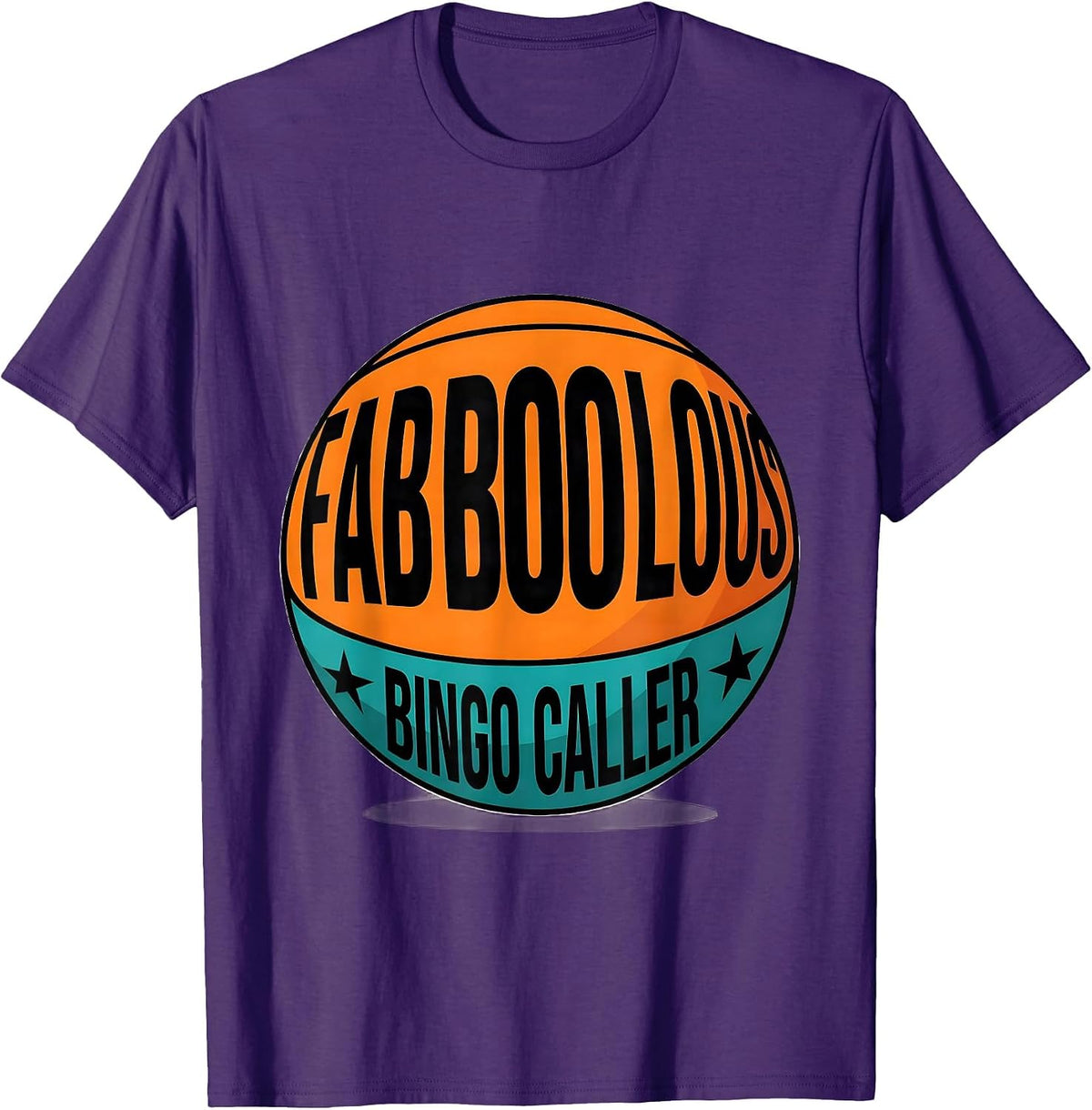Fab-Boo-Lous Bingo Caller Playful Pun Halloween Party T-Shirt - Purple