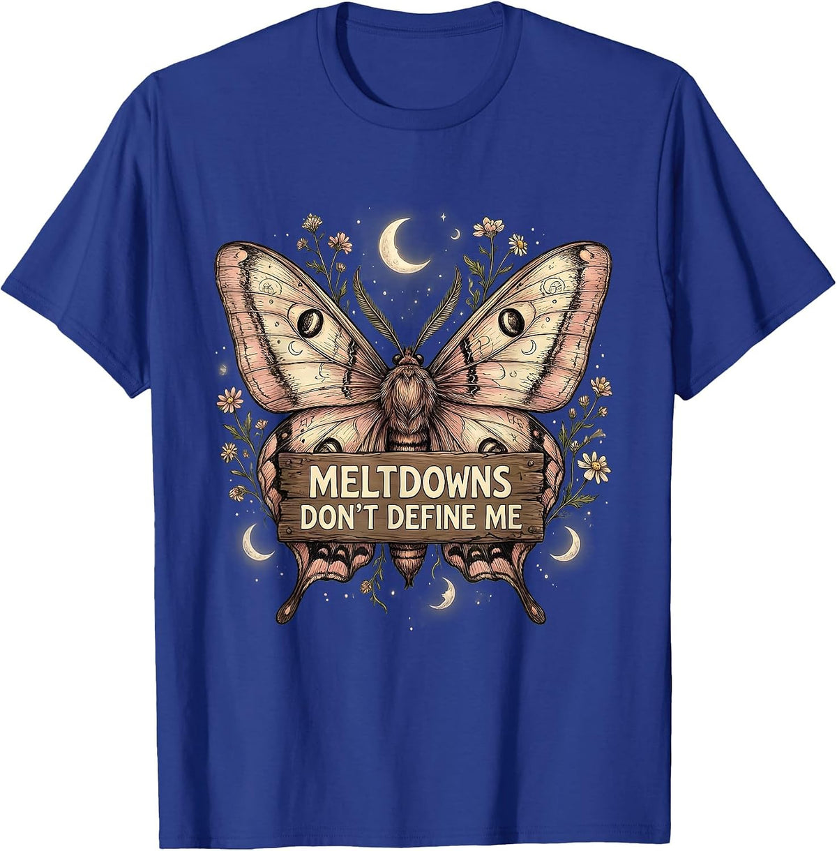 Men's Meltdowns Don't Define Me Autism Awareness Design T-Shirt - Royal Blue