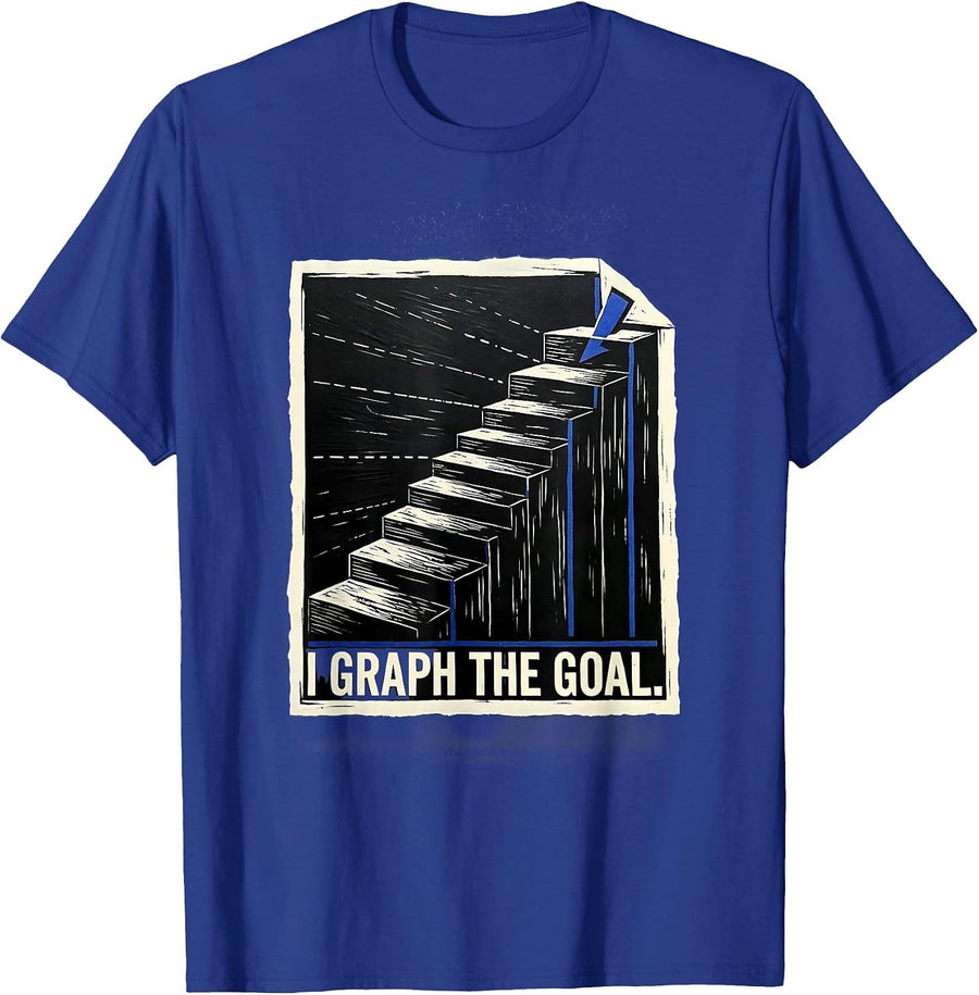 I Graph The Goal Funny Special Education Teacher SPED Humor T-Shirt - Royal Blue