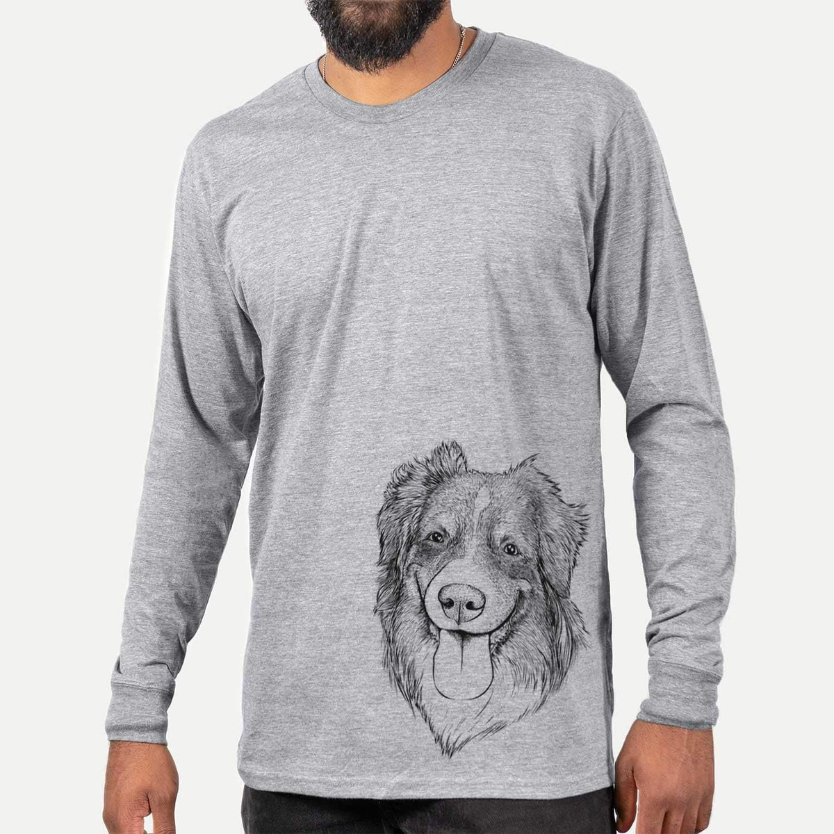 Bare Siena the Australian Shepherd Dog Triblend T-Shirt - size chart