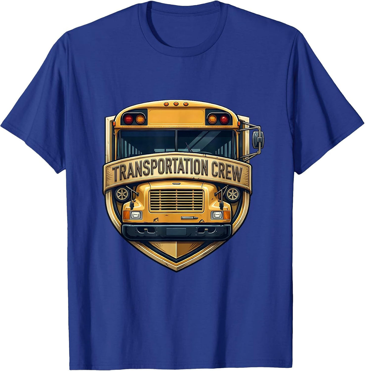 Men's Transportation Crew School Bus Driver Transportation Staff T-Shirt - Royal Blue