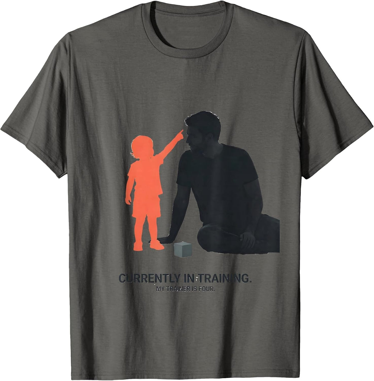 Currently In Training My Trainer Is Four ABA Technician T-Shirt - Asphalt Grey