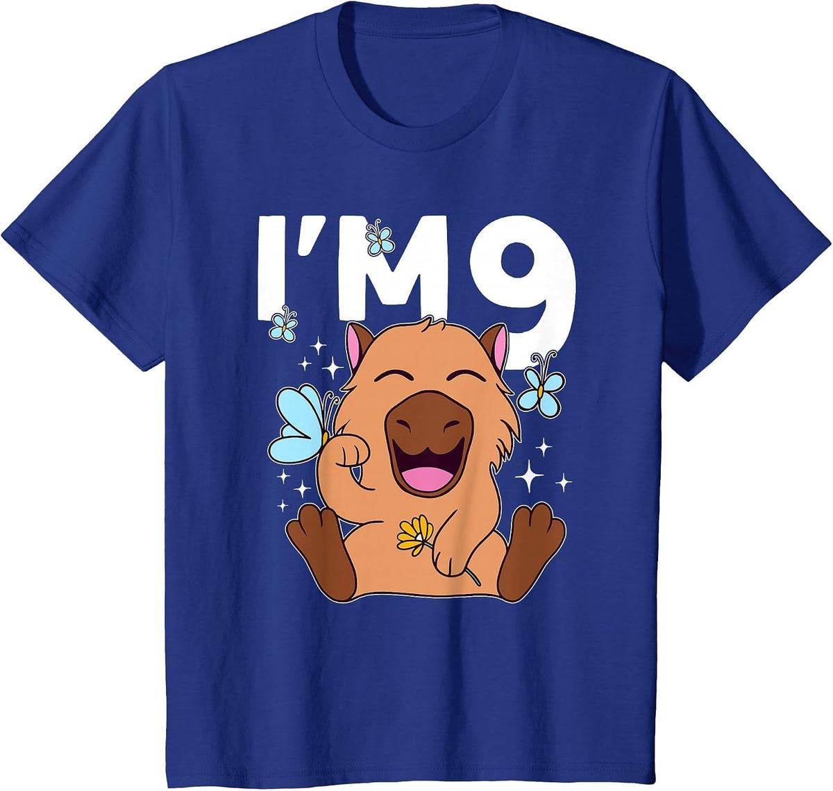 I'm 9 Bday Capybara 9th Birthday Capybara T-Shirt - Royal Blue