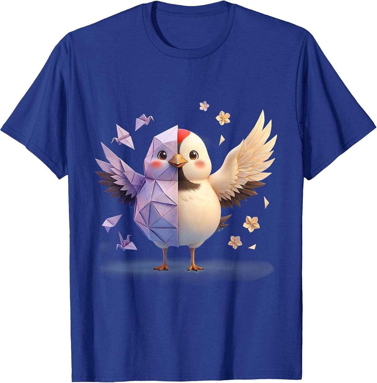 Autism Awareness Origami Crane Unfolding Into Flight T-Shirt - Royal Blue