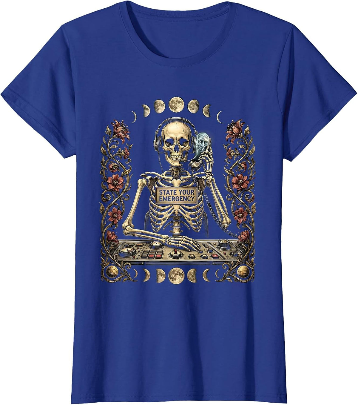 Women's State Your Emergency Halloween Dispatcher Emergency Services T-Shirt - Royal Blue