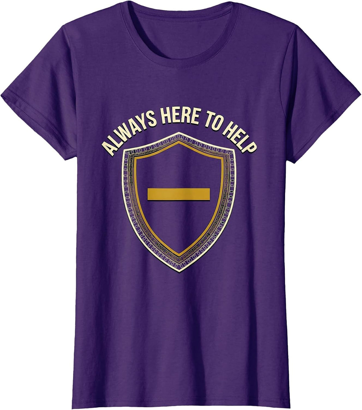 Women's Always Here To Help School Counselor Student Support Team T-Shirt - Purple