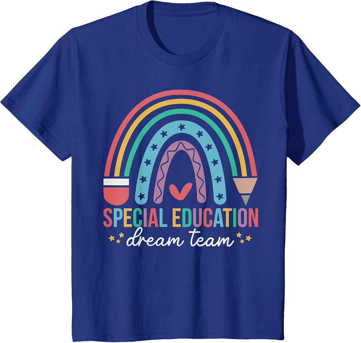 Special Education Dream Team Rainbow SPED Teacher Autism T-Shirt - Royal Blue