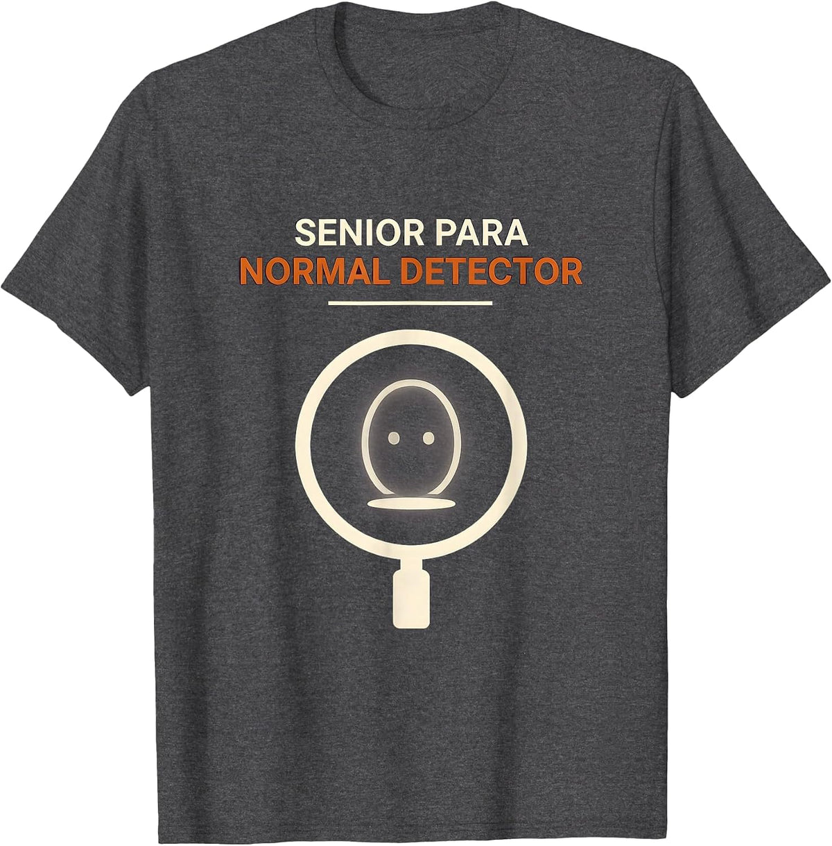 Men's Senior Para Normal Detector Editorial Conceptual T-Shirt - Dark Heather Grey