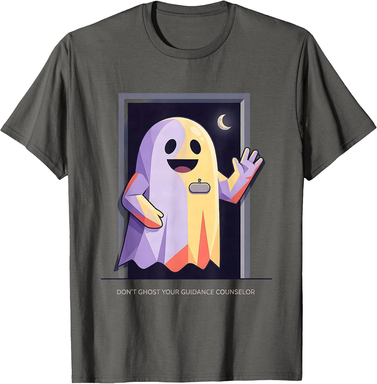 Men's Don't Ghost Your Guidance Counselor Funny Mental Health T-Shirt - Asphalt Grey