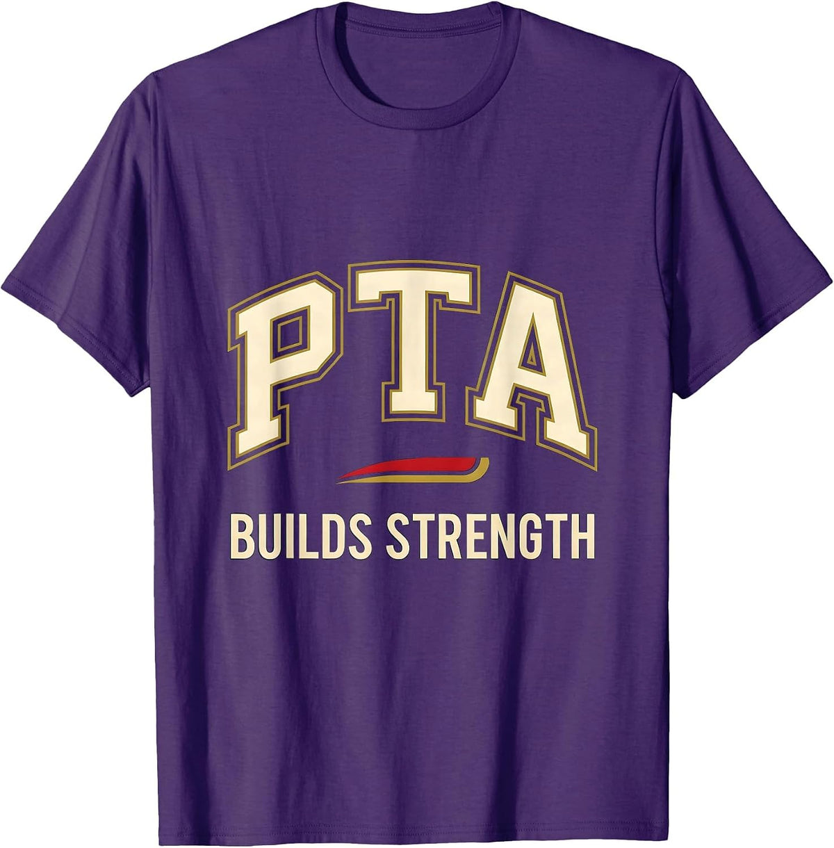 PTA Builds Strength Sports Physical Therapist Assistant T-Shirt - Purple