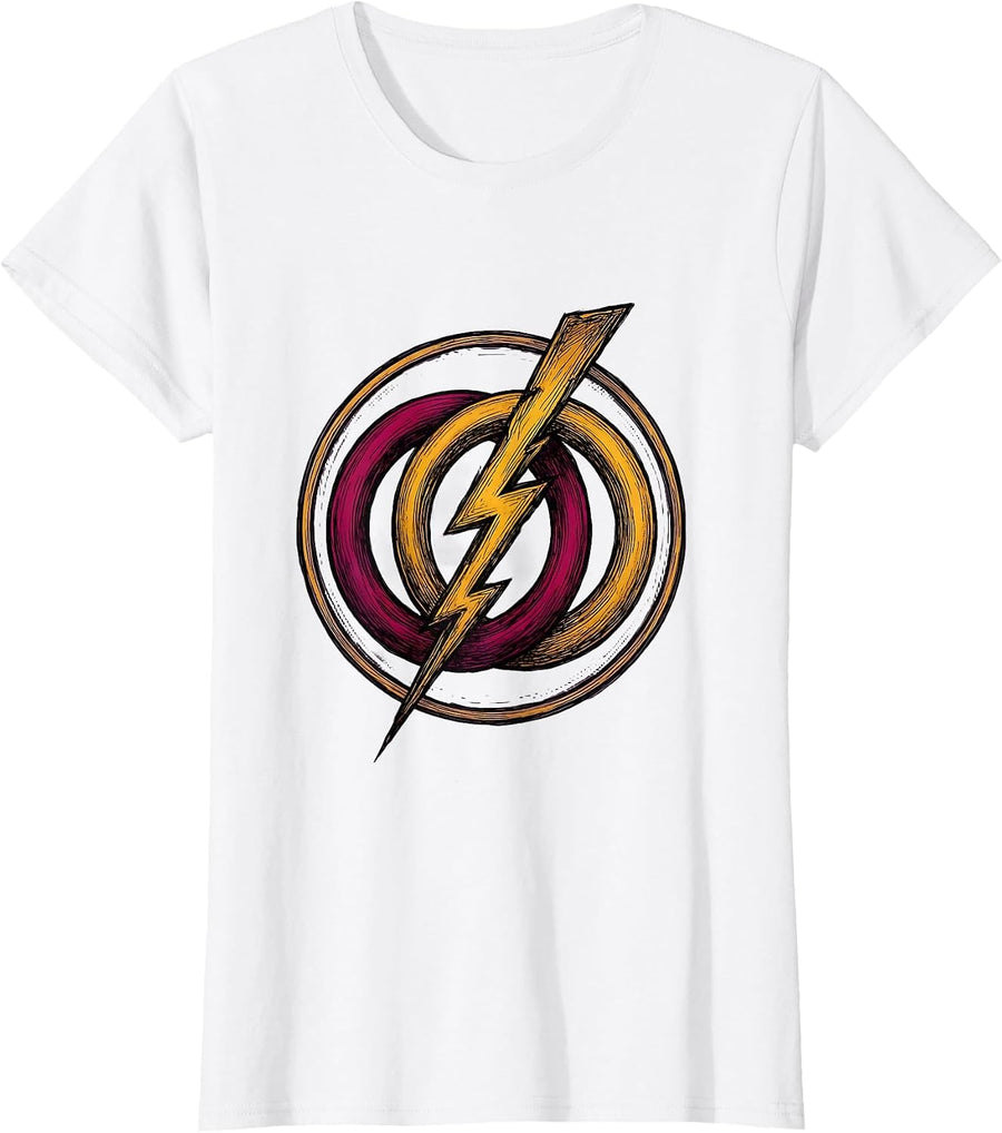 Women's Double Venus Lightning Bolt Lesbian Pride Graphic T-Shirt - White