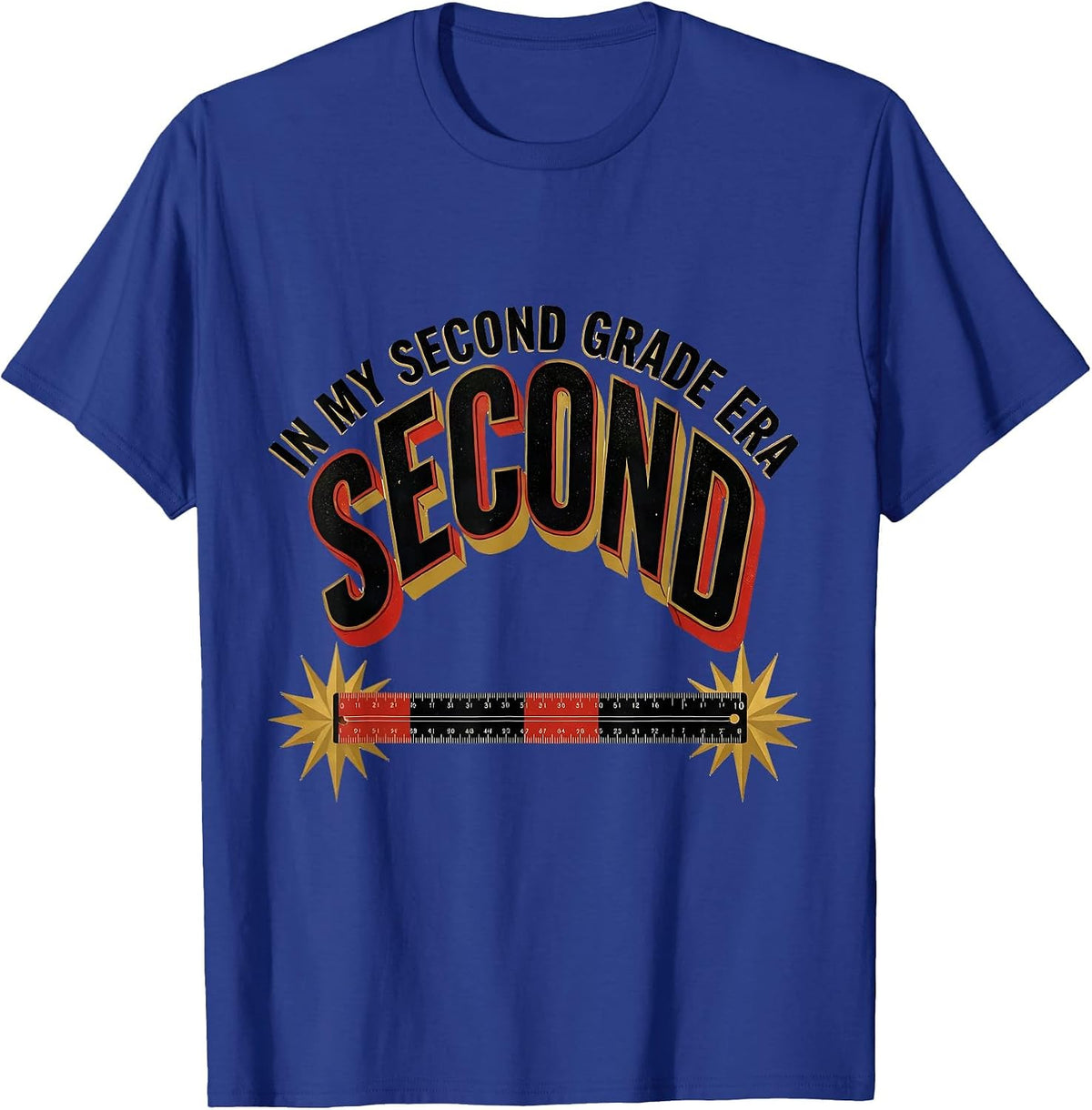 In My Second Grade Era Girl Tie Dye 2nd Grade Back to School T-Shirt - Royal Blue