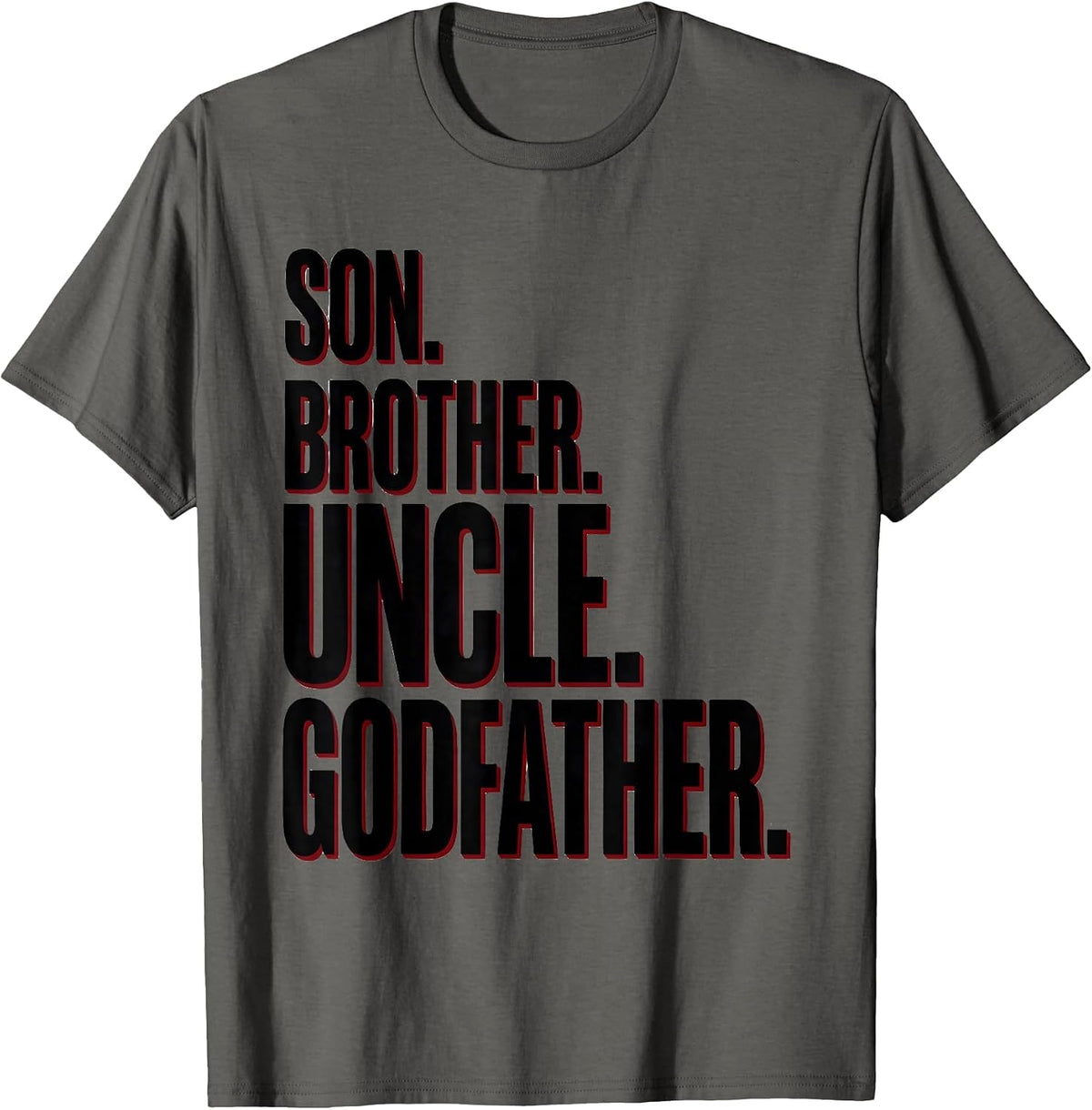 Son Brother Uncle Godfather Cool Uncles Club Funny Father's T-Shirt - Asphalt Grey