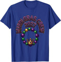 Mardi Gras Crew 2027 Funny Carnival Party Group Novelty T-Shirt - Royal Blue