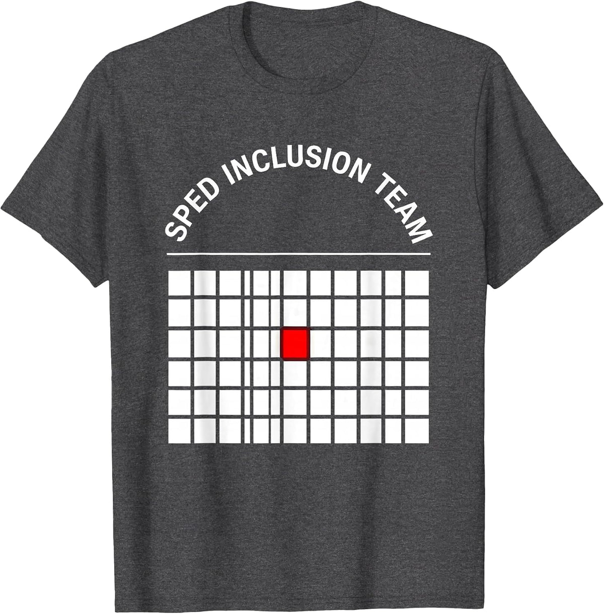 SPED Inclusion Team Retro Special Education Teacher Squad T-Shirt - Dark Heather Grey