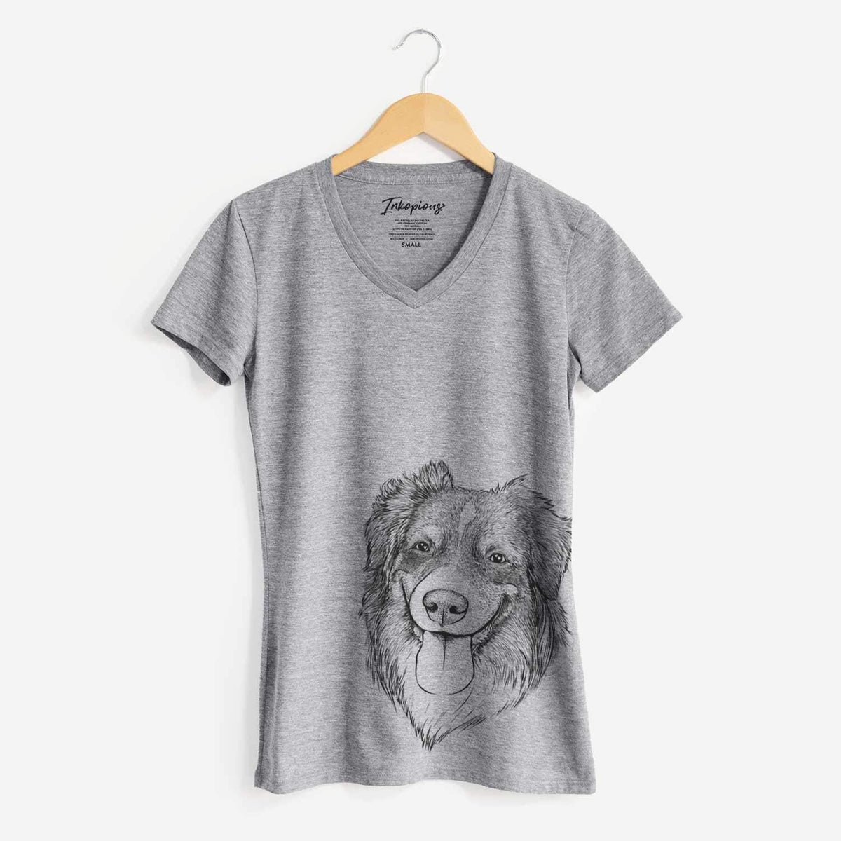 Bare Siena the Australian Shepherd Dog Triblend T-Shirt - size chart