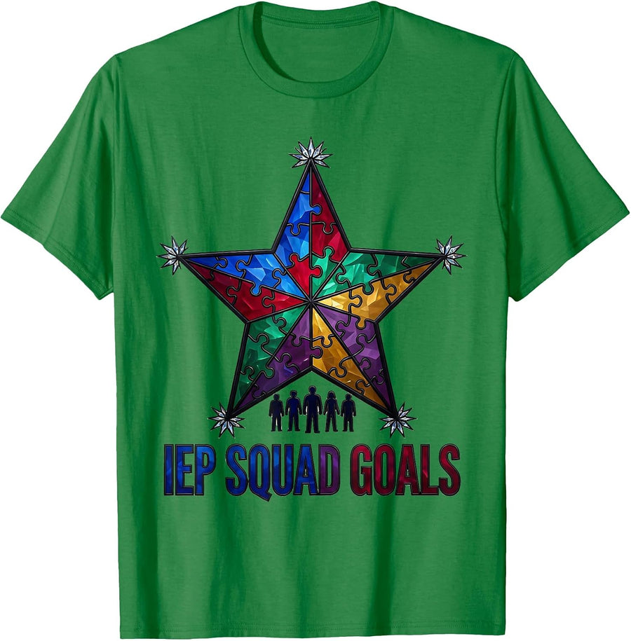 Men's IEP Squad Goals Special Education Design T-Shirt - Kelly Green