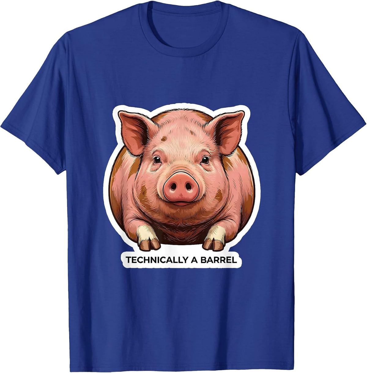 Technically A Barrel Funny Pet Pig Lover Cavy Humor T-Shirt - Royal Blue