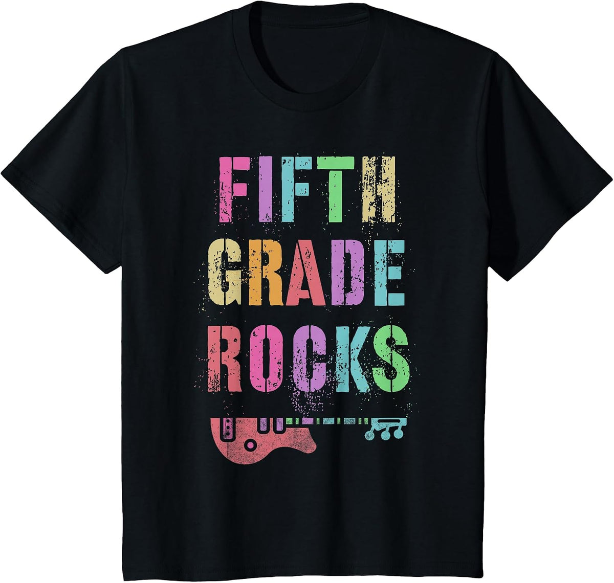 Fifth Grade Rocks Teacher Rockstar Team 5th Gr Ready to Rock T-Shirt - Black