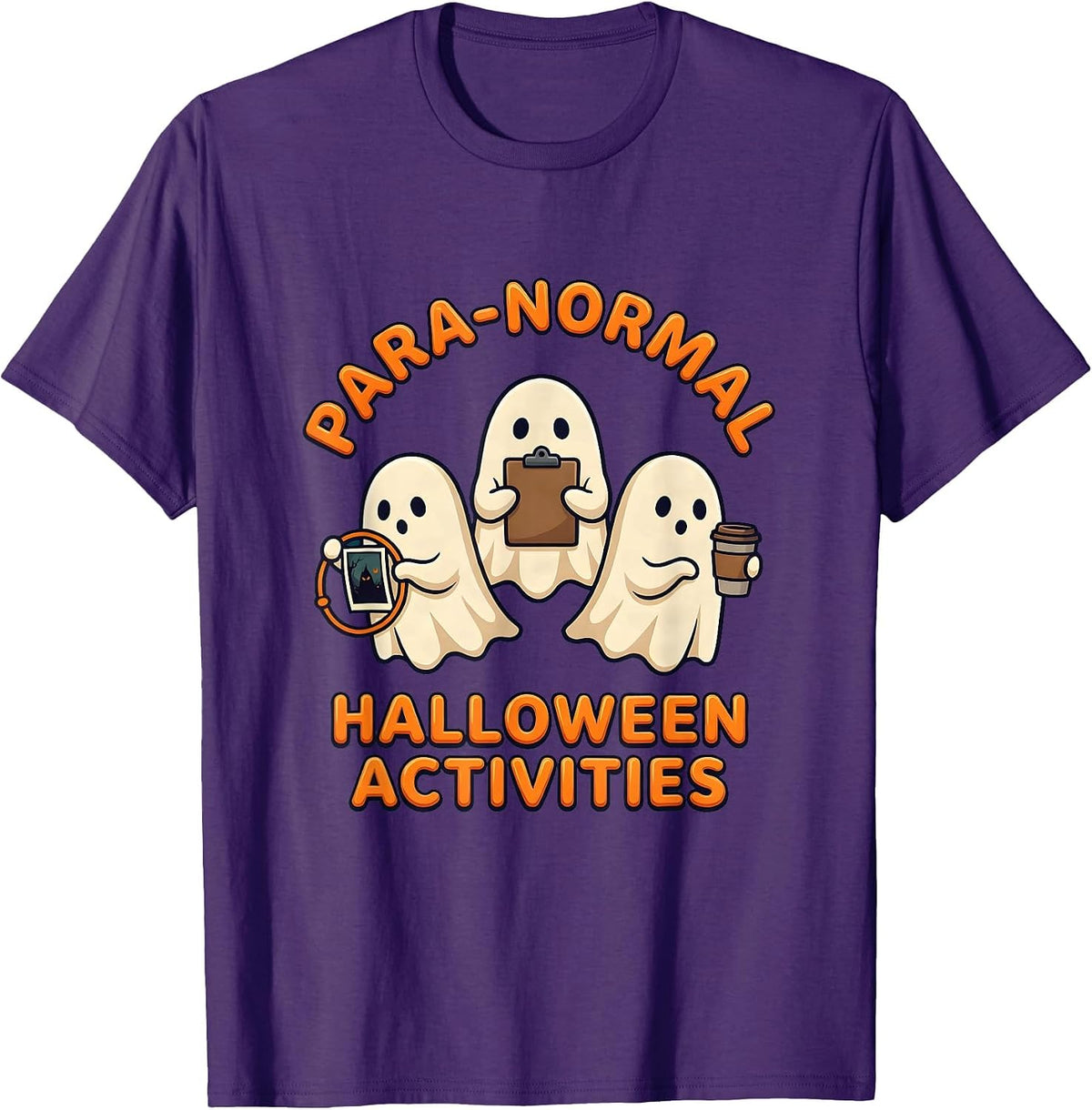 Para-Normal Halloween Activities Cute Ghost SPED T-Shirt - Purple