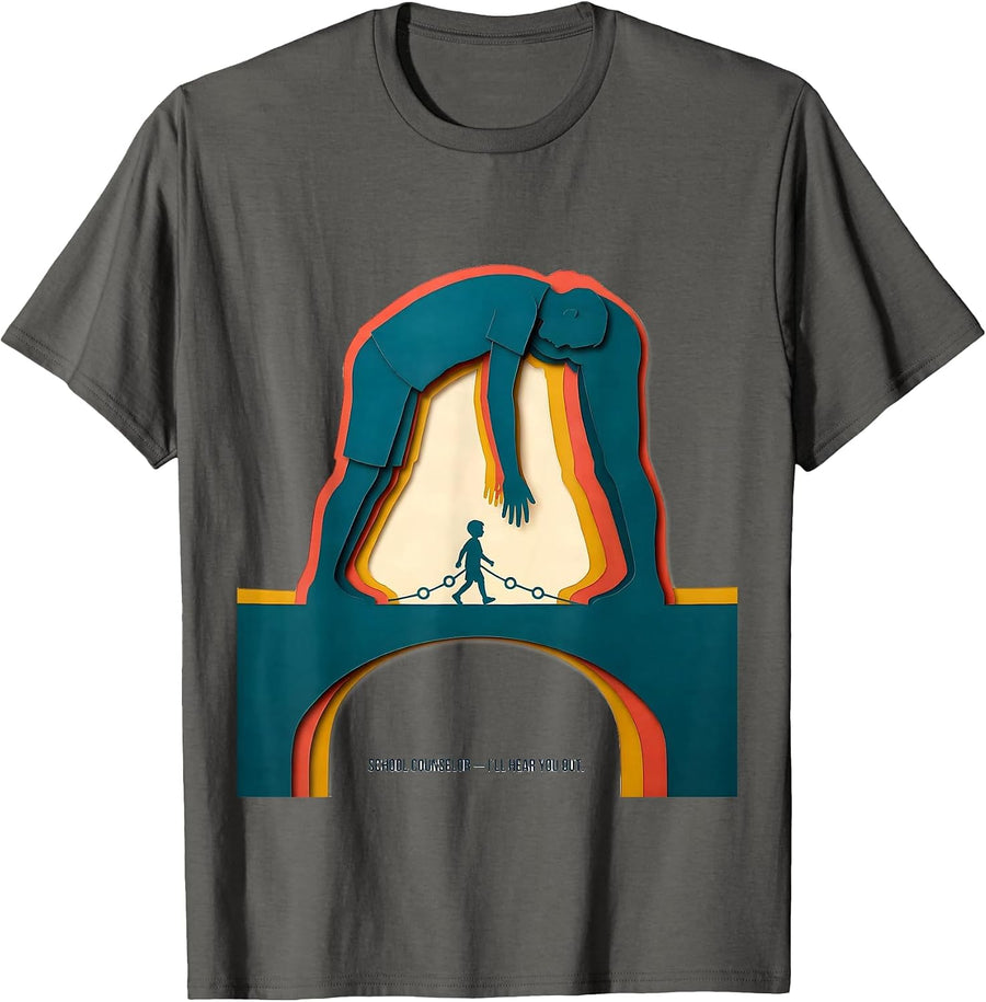 School Counselor — I’ll Hear You Out Funny Social Work Humor T-Shirt - Asphalt Grey