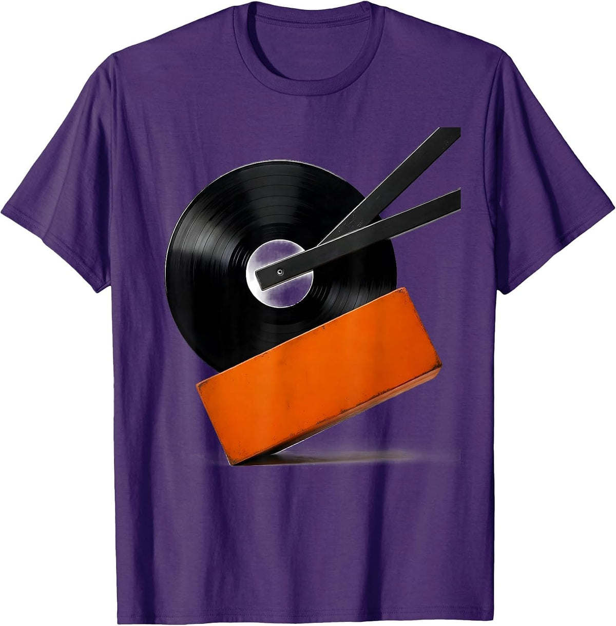 Vinyl Record Spindle Certified Turntable Enthusiast T-Shirt - Purple
