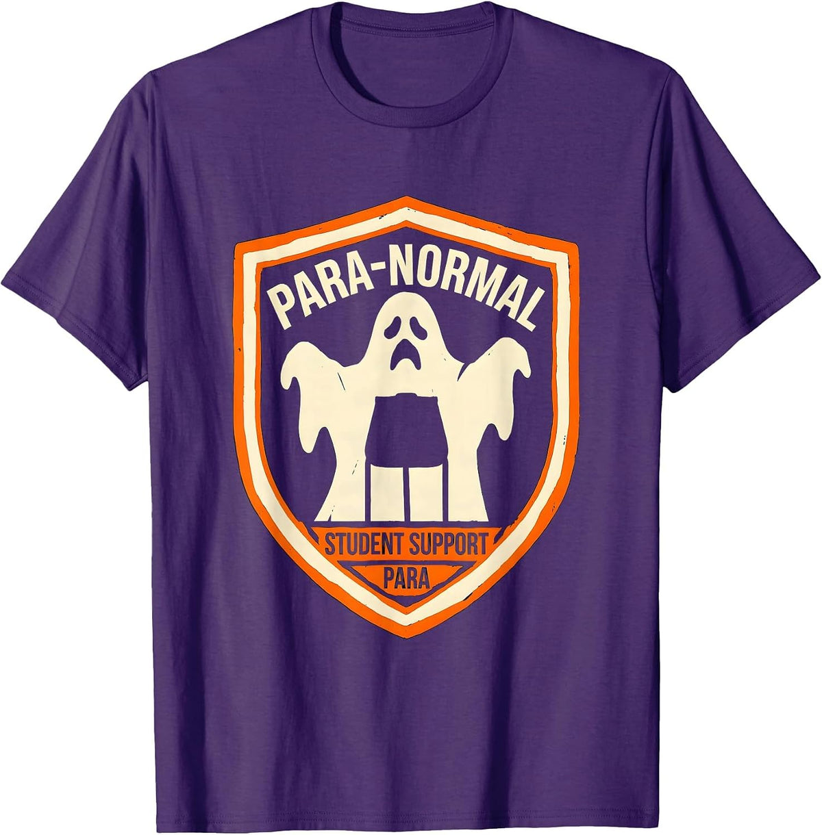 Men's Para-Normal Student Support Para Ghost Sped Teacher T-Shirt - Purple