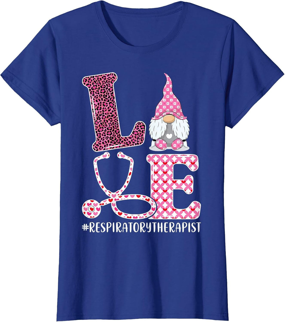 Love Respiratory Therapist - Gnome Respiratory Therapy RT T-Shirt - Royal Blue