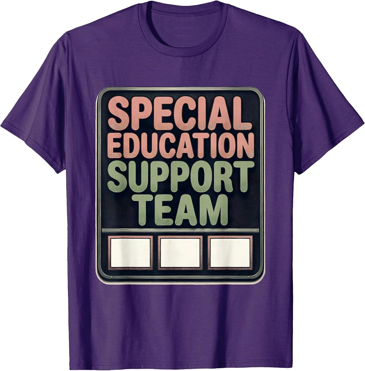 Men's Special Education Support Team Funny SPED Teacher T-Shirt - Purple
