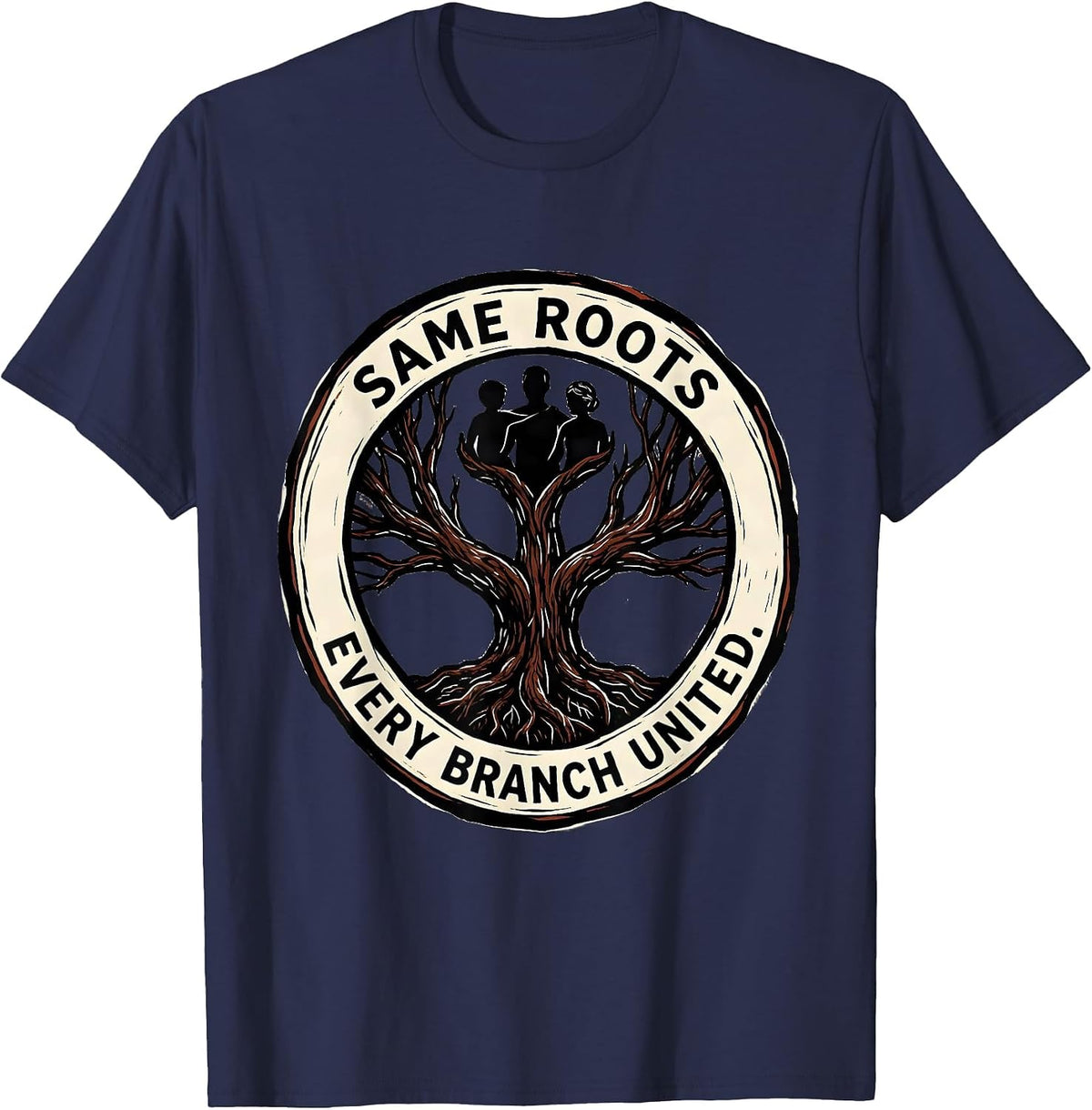 Same Roots, Every Branch United Family Reunion Matching T-Shirt - Navy Blue