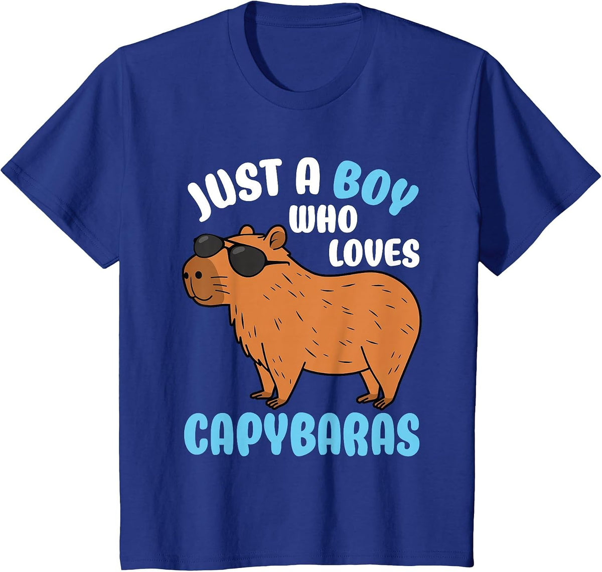 Just A Boy Who Loves Capybaras Rodent Capybara Lover T-Shirt - Royal Blue