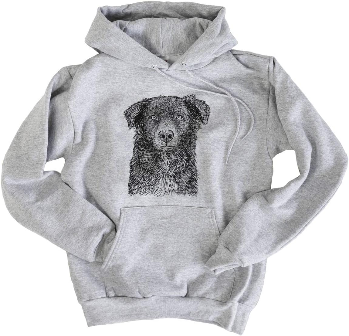 Bare Pixel the Australian Shepherd Dog Triblend T-Shirt - Unisex Pullover Hoodie Sweatshirt