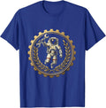 Labor Day Astronaut Wrench Space Illustration T-Shirt - Royal Blue
