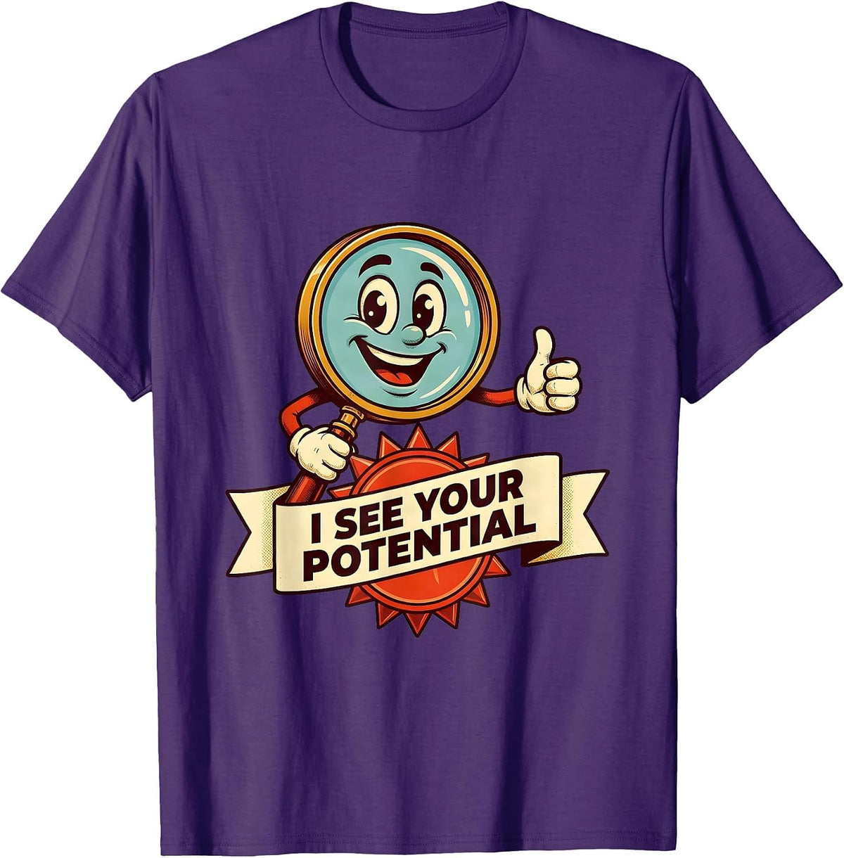 Men's I See Your Potential School Counselor Design T-Shirt - Purple