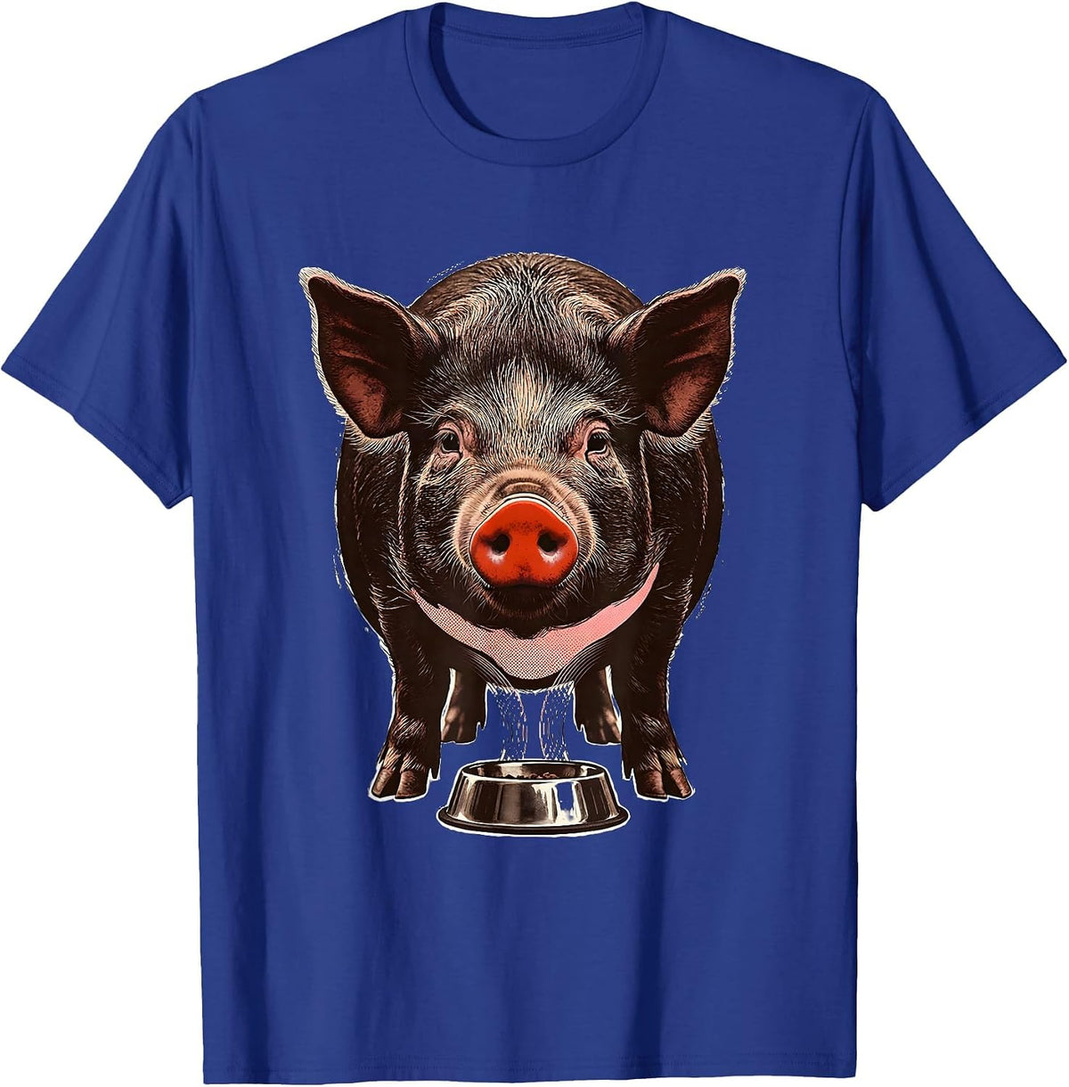 Men's Pet Pig Screenprint Poster Cavy Lover Gift T-Shirt - Royal Blue