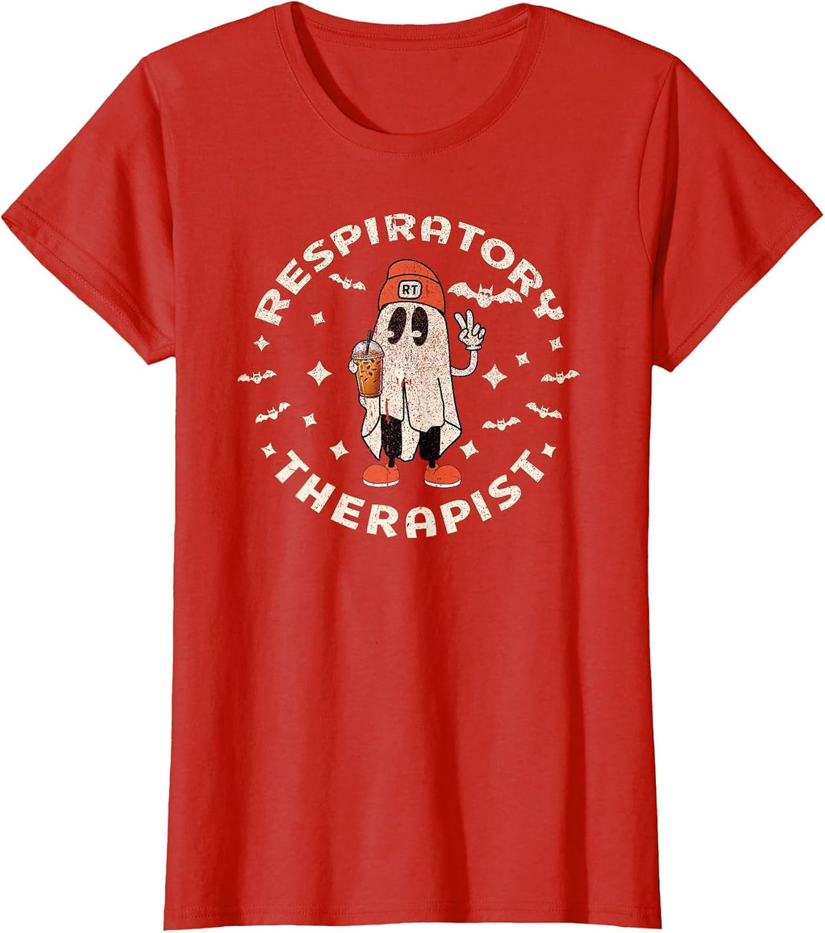 Halloween Respiratory Therapist RT Respiratory Therapy Fall T-Shirt - Red