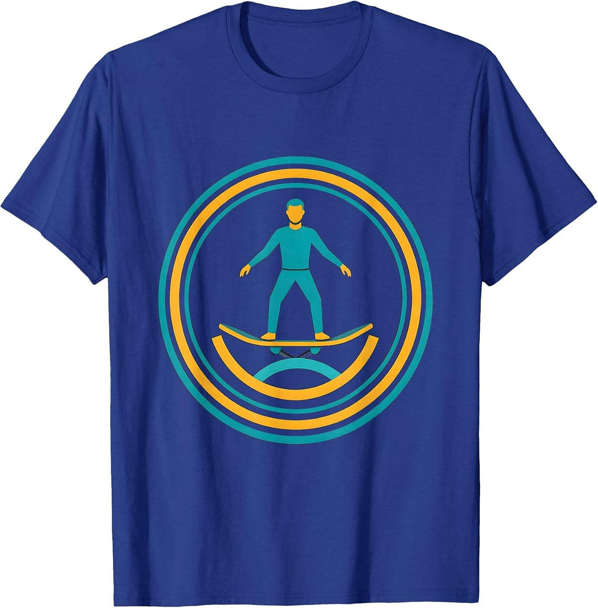 Physical Therapy Balance Board Confidence Illustration T-Shirt - Royal Blue